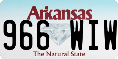 AR license plate 966WIW