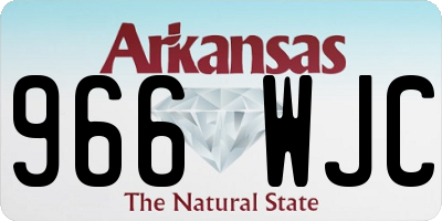 AR license plate 966WJC
