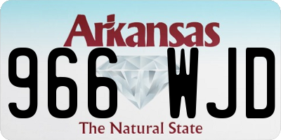 AR license plate 966WJD
