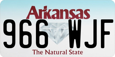 AR license plate 966WJF