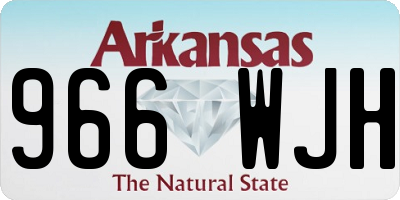 AR license plate 966WJH