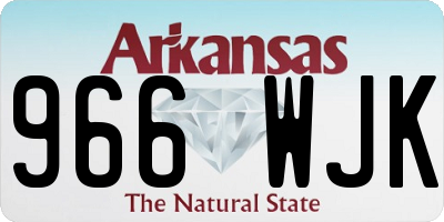 AR license plate 966WJK