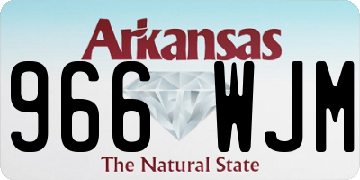 AR license plate 966WJM