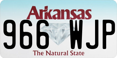 AR license plate 966WJP