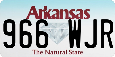AR license plate 966WJR