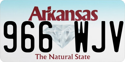 AR license plate 966WJV