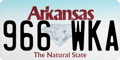 AR license plate 966WKA