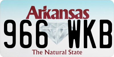 AR license plate 966WKB