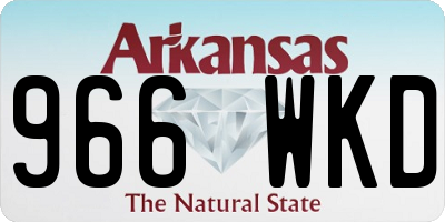 AR license plate 966WKD