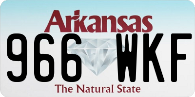 AR license plate 966WKF