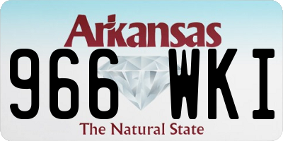 AR license plate 966WKI
