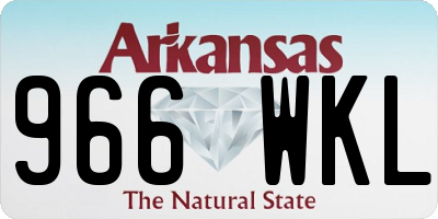 AR license plate 966WKL