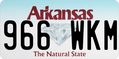 AR license plate 966WKM
