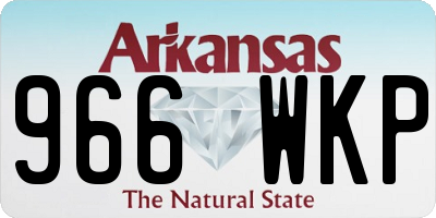AR license plate 966WKP