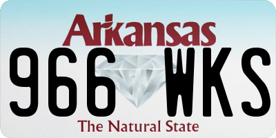 AR license plate 966WKS
