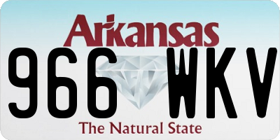 AR license plate 966WKV