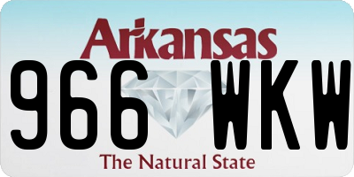 AR license plate 966WKW