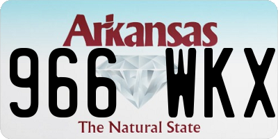 AR license plate 966WKX