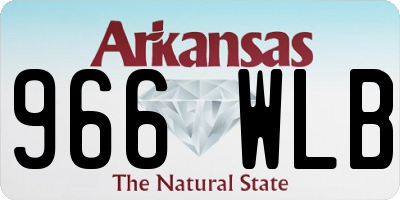 AR license plate 966WLB