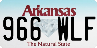 AR license plate 966WLF