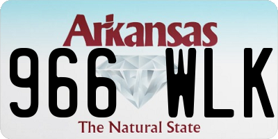 AR license plate 966WLK