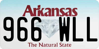 AR license plate 966WLL