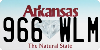 AR license plate 966WLM