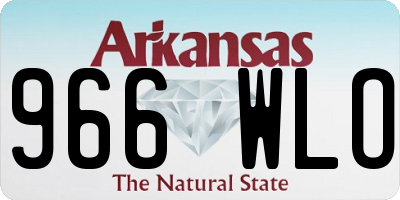 AR license plate 966WLO