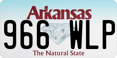 AR license plate 966WLP