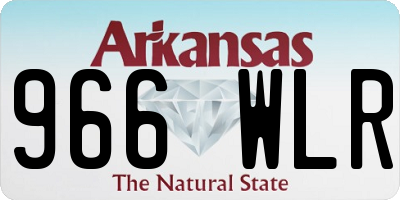 AR license plate 966WLR