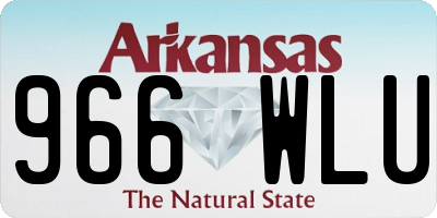 AR license plate 966WLU