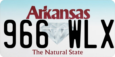 AR license plate 966WLX