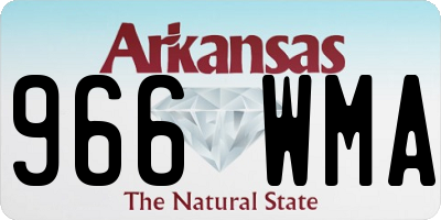 AR license plate 966WMA