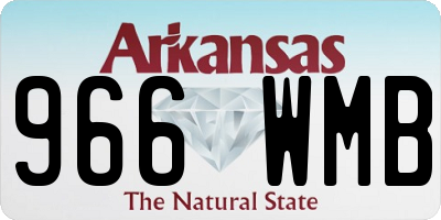 AR license plate 966WMB