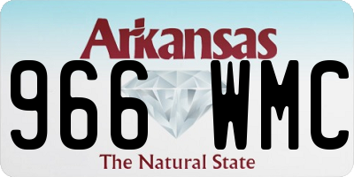 AR license plate 966WMC