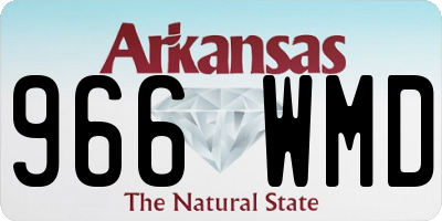 AR license plate 966WMD