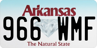AR license plate 966WMF
