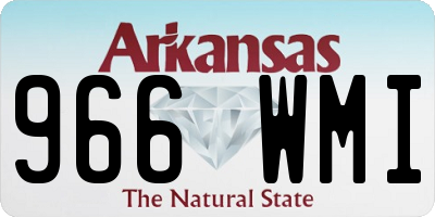 AR license plate 966WMI