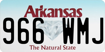 AR license plate 966WMJ