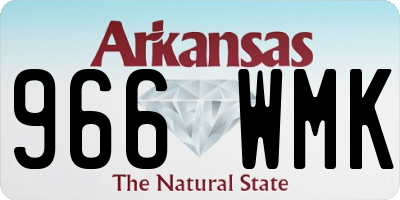 AR license plate 966WMK