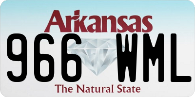 AR license plate 966WML