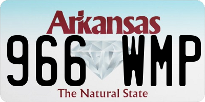 AR license plate 966WMP