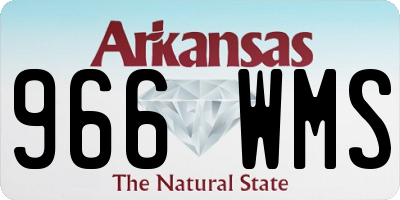 AR license plate 966WMS