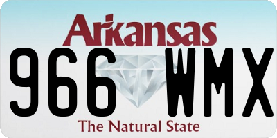 AR license plate 966WMX