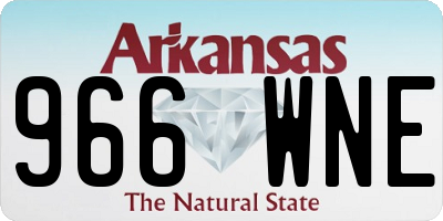 AR license plate 966WNE