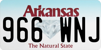 AR license plate 966WNJ