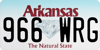 AR license plate 966WRG