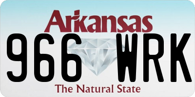 AR license plate 966WRK