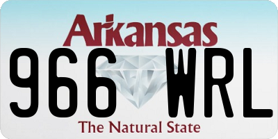 AR license plate 966WRL