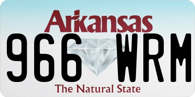 AR license plate 966WRM